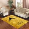 Michael Jordan Golden Gold Pattern Living room carpet rugs