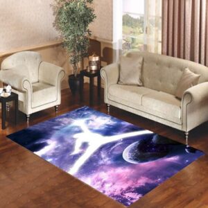 Michael Jordan In Galaxy Nebula Living room carpet rugs