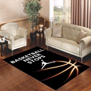 Michael Jordan never stops glow Living room carpet rugs
