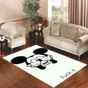 Mickey Mouse Says Fuck It Living room carpet rugs