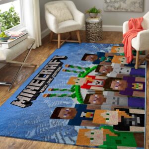 Minecraft Area Rug Carpet - Gaming Home Decor