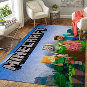 Minecraft Area Rug Carpet - Gaming Home Decor