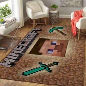 Minecraft Area Rug Carpet Home Decor