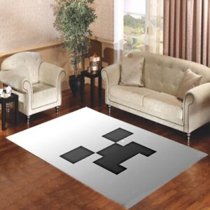 Minecraft Game Grey Face Living room carpet rugs