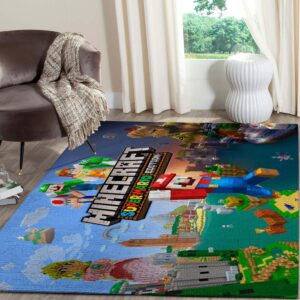 Minecraft Game Lovers Area Rug Carpet Home Decor