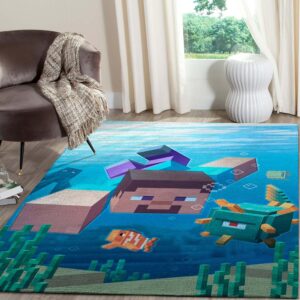 Minecraft Game Lovers Area Rug Carpet Home Decor