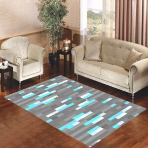 Minecraft Inspired Ore Diamond Living room carpet rugs