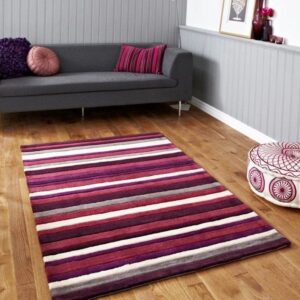 Missouri Purple Stripes Rug Carpet