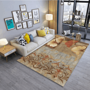 Modern Art Retro Flower Anti Skid Rug Carpet