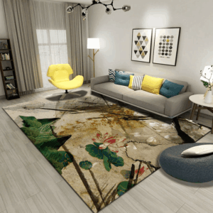 Modern Art Retro Flower Anti Skid Rug Carpet