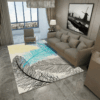 Modern Feather Printed Rug Carpet