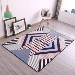 Modern Geometric Anti Slip Rug