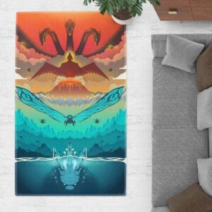 Monsterverse Fans Godzilla Area Rug Carpet