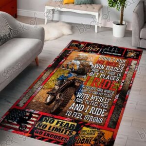 Motocross Living Room Rug Carpet