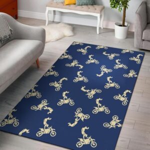 Motocross Pattern Area Rug Carpet