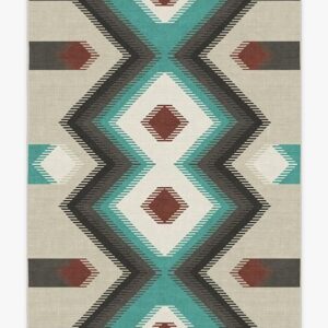 Native American Anza Turquoise Rug