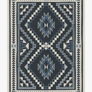 Native American Dakotah Ivory Blue Carpet