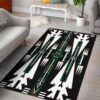 Native American Green Culture Symbol Area Rug Carpet