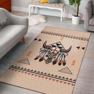 Native American Pride Bison Area Rug Carpet