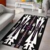 Native American Purple Culture Symbol Area Rug Carpet
