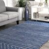 Navy And White Stripe Rug