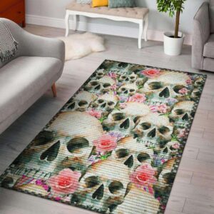 "Perfection" Premium Skull Area Rug Carpet