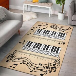 Piano Chart Area Rug Carpet