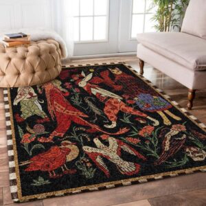 Pig Rabbit Cat Bird Forest Carpet