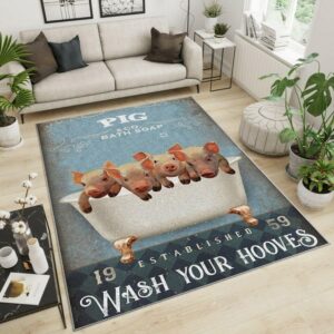 Pig Rug Carpet Mat All Over Print
