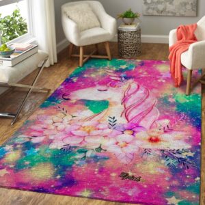 Pink Unicorn Area Rug Carpet Decor