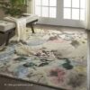 Prismatic Abstract Floral Rug Carpet