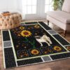 Pug Sunflower Rug Carpet