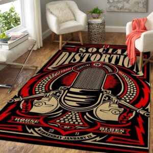 Punk Rock Stars Social Distortion Band Rug Carpet