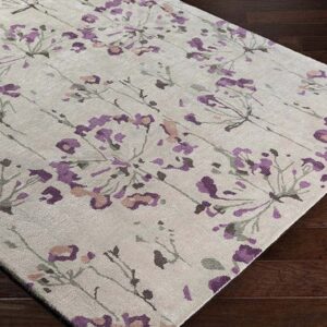 Purple Floral Rug Carpet