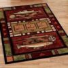 Rainbow Trout Fishing Rug Carpet