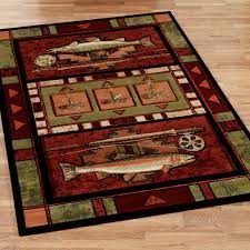 Rainbow Trout Fishing Rug Carpet
