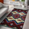 Red Art Indigenous Native American Area Rug Carpet
