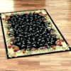 Rooster And Leaf Pattern Rug