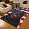 Rottweiler American Carrying You Rug Carpet