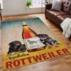Rottweiler And Wine Rug Carpet