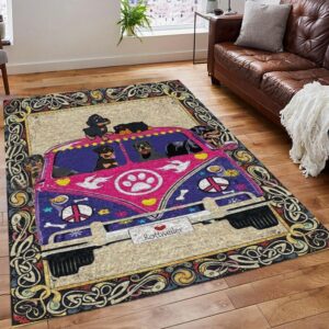 Rottweiler Hippie Rug Carpet