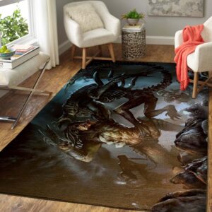 Science Fixtion Alien vs. Predator Area - Movie Rug Carpet
