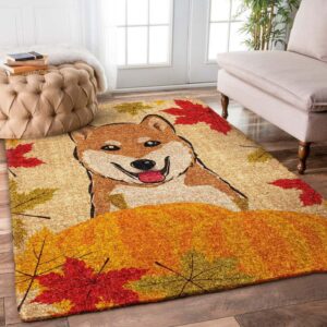 Shiba Inu Thanksgiving Rug Carpet