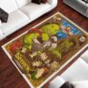 Shrek Rug Carpet Mat All Over Print