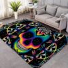 Skull Colorful Living Room Rug