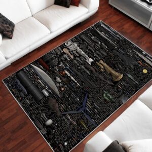 Spaceship Rug Carpet Mat All Over Print