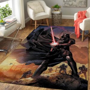 Star War Fans Death Star & Darth Vader Area Rug - Movie UQ93632 Rug Carpet