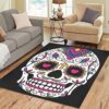Sugar Skull Day of the Dead Area Rug Carpet