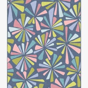 Sunburst Teal Rug Carpet