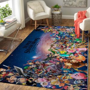Super Smash Bros. Ultimate Area Rug Carpet / Gaming Home Decor